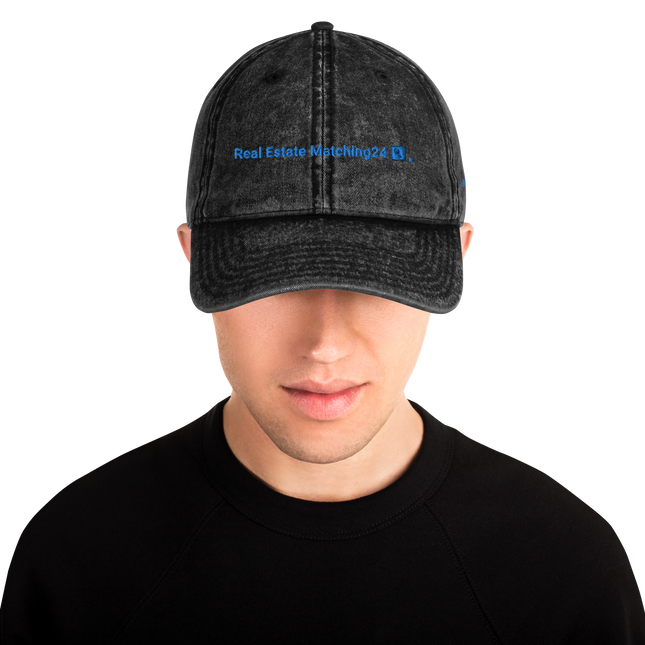 North Macedonia Vintage Cap Real Estate Matching24 with 3 Logos.