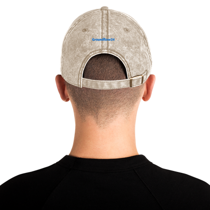 Norway Vintage Cap Groundfloor24 with 3 Logos.