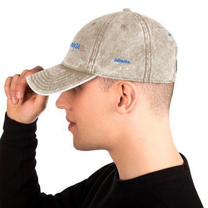 Albania Vintage Cap Groundfloor24 with 3 Logos.