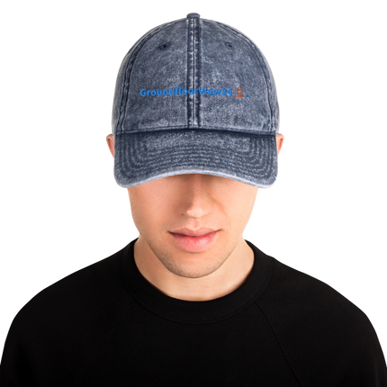 Luxembourg Vintage Cap GroundfloorView24 with 3 Logos.