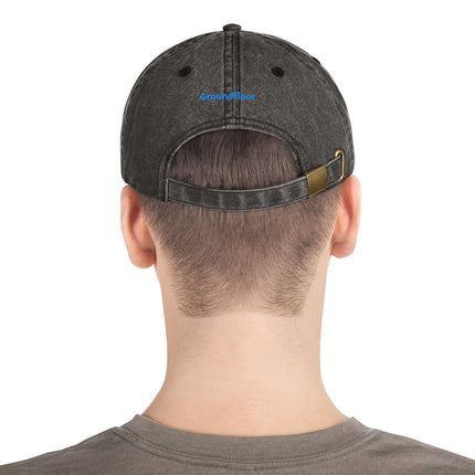 Netherlands Vintage Dad Hat Groundfloor with 3 Logos.