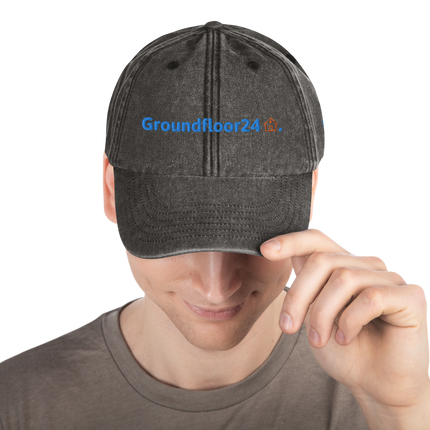 France Vintage Hat Groundfloor24 with 3 Logos.