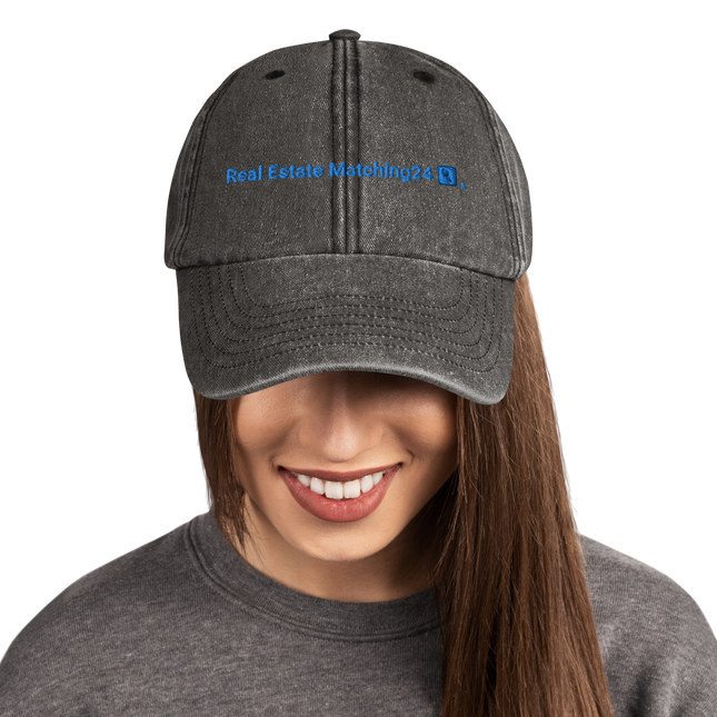 Portugal Vintage Hat Real Estate Matching24 with 3 Logos.