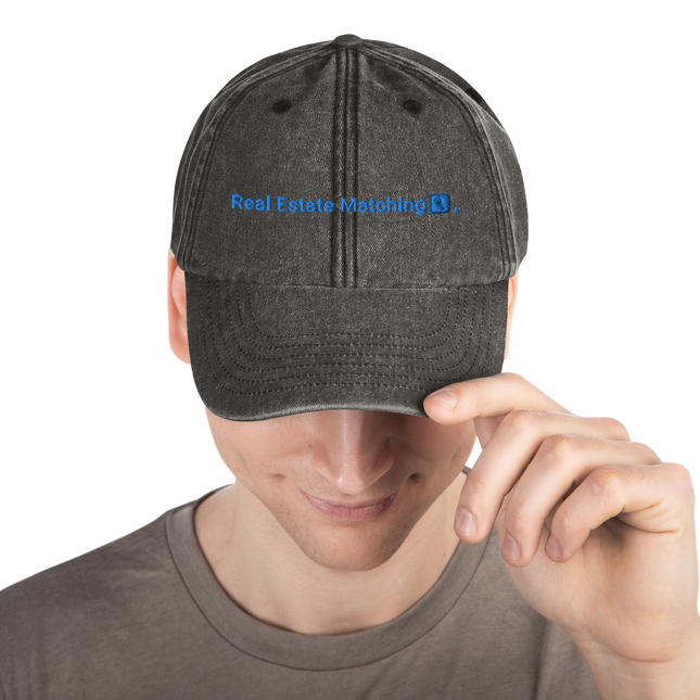 Spain Vintage Dad Hat Real Estate Matching with 3 Logos.