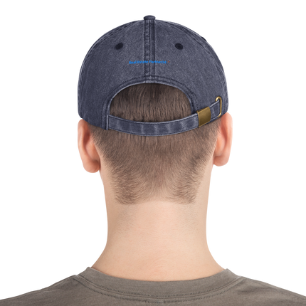 Romania Vintage Dad Hat Groundfloor24 with 3 Logos.