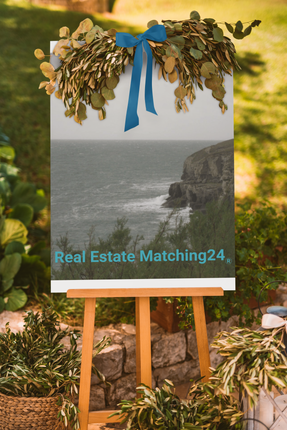 Seaside Serenity Thin canvas with realestatematching24 without key Logo