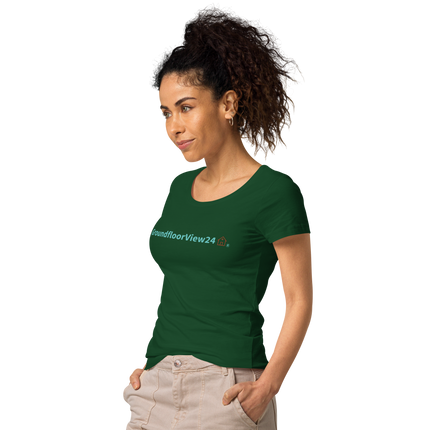 Women’s basic organic t-shirt Groundfloorview24 with House