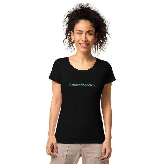 Women’s basic organic t-shirt with Groundfloor24 Logo