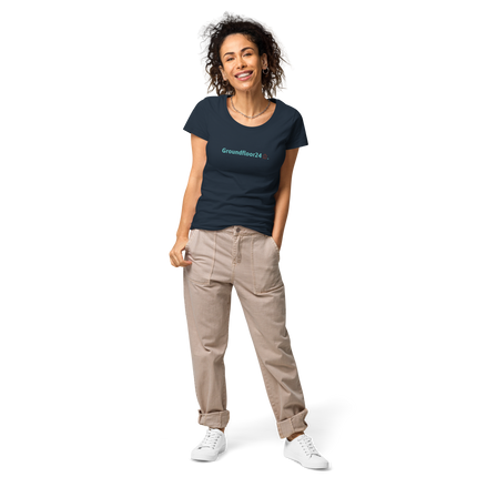 Women’s basic organic t-shirt with Groundfloor24 Logo