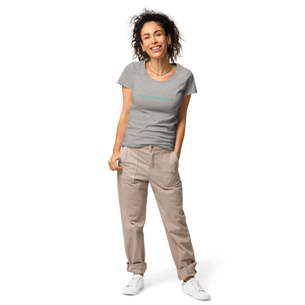 Women’s basic organic t-shirt with Real Estate Partner24 Logo