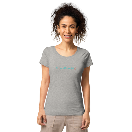 Women’s basic organic t-shirt with Groundfloor24 Logo