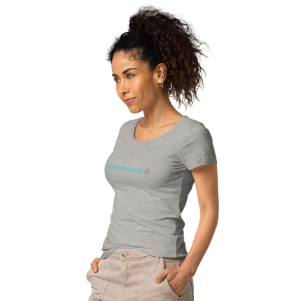 Women’s basic organic t-shirt with Groundfloor24 Logo
