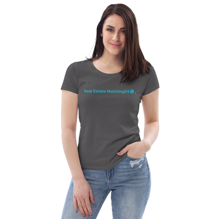 Women's fitted eco tee with Real Estate Matching24 Logo