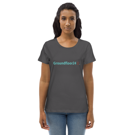 Women's fitted eco tee with Groundfloor24 Logo