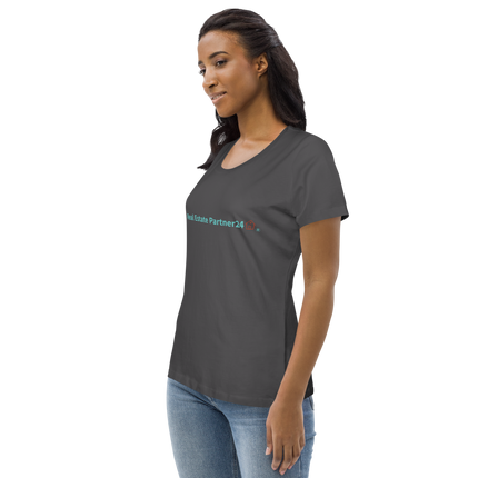 Women's fitted eco tee with Real Estate Partner24 Logo