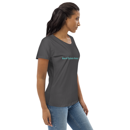 Women's fitted eco tee with Real Estate Partner24 Logo