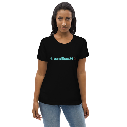 Women's fitted eco tee with Groundfloor24 Logo