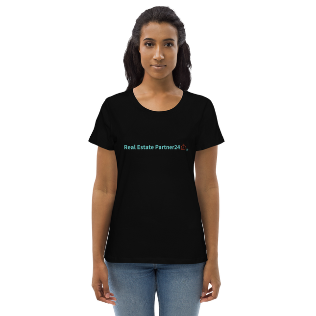 Women's fitted eco tee with Real Estate Partner24 Logo