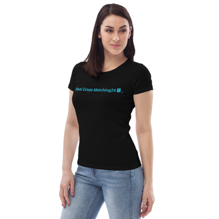 Women's fitted eco tee with Real Estate Matching24 Logo