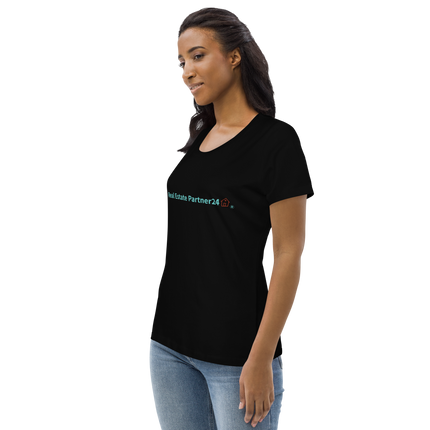 Women's fitted eco tee with Real Estate Partner24 Logo