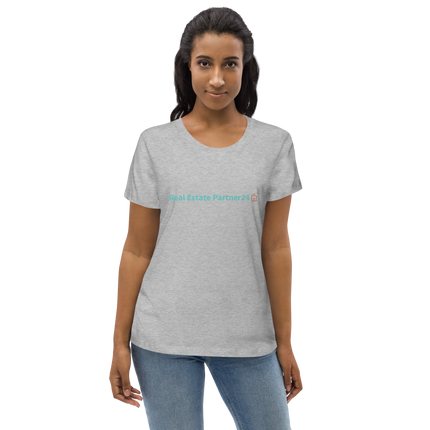 Women's fitted eco tee with Real Estate Partner24 Logo