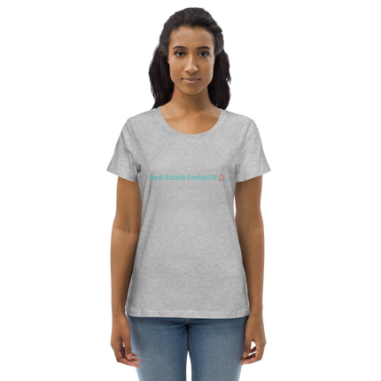 Women's fitted eco tee with Real Estate Partner24 Logo