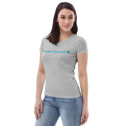 Women's fitted eco tee with Real Estate Matching24 Logo