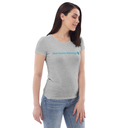 Women's fitted eco tee with Real Estate Matching24 Logo