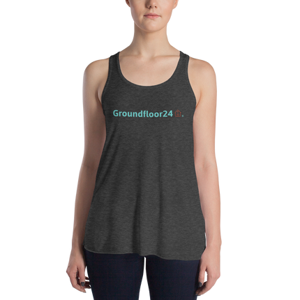 Women's Flowy Racerback Tank with Groundfloor24 Logo