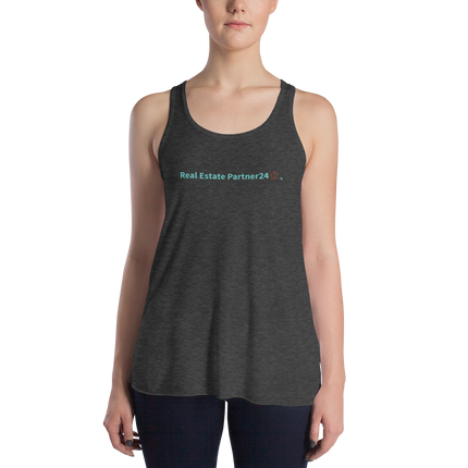 Women's Flowy Racerback Tank with Real Estate Partner24 Logo