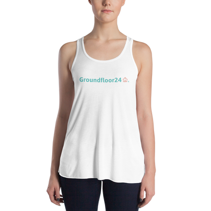 Women's Flowy Racerback Tank with Groundfloor24 Logo