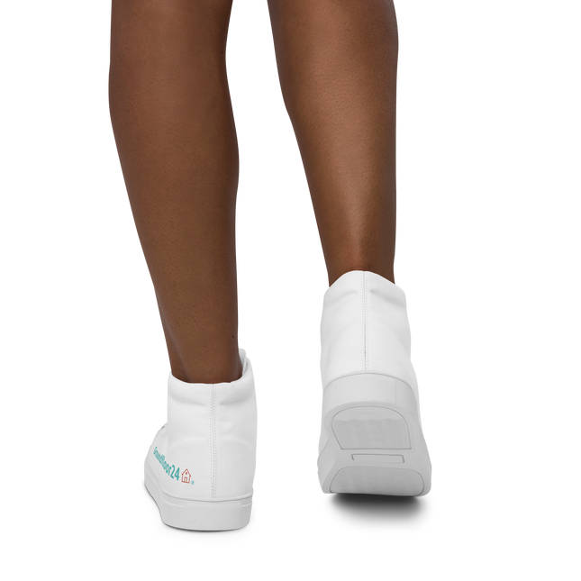Women’s high top canvas shoes with Groundfloor24 Logo