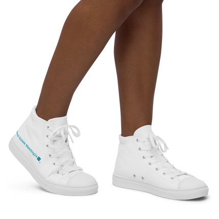 Women’s high top canvas shoes with Real Estate Matching24 Logo