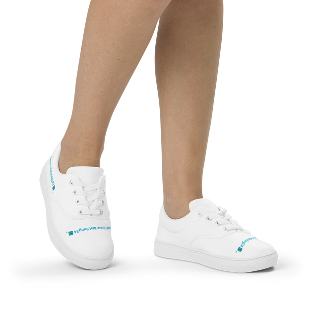 Women’s lace-up canvas shoes with Real Estate Matching24 Logo