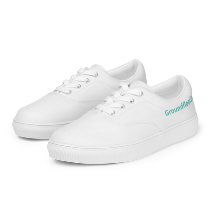 Women’s lace-up canvas shoes with Groundfloor24 Logo