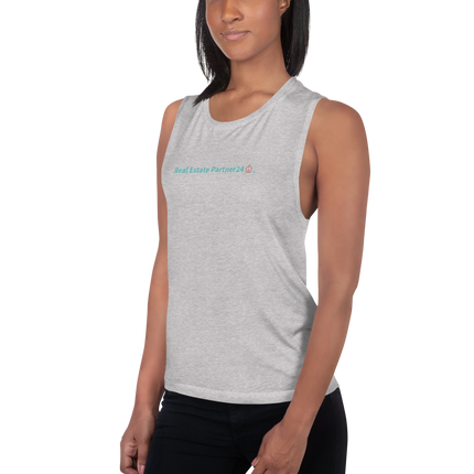 Ladies’ Muscle Tank with Real Estate Partner24 Logo