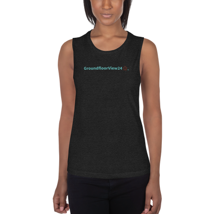 Ladies’ Muscle Tank Groundfloorview24 with House