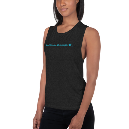 Ladies’ Muscle Tank with Real Estate Matching24 Logo