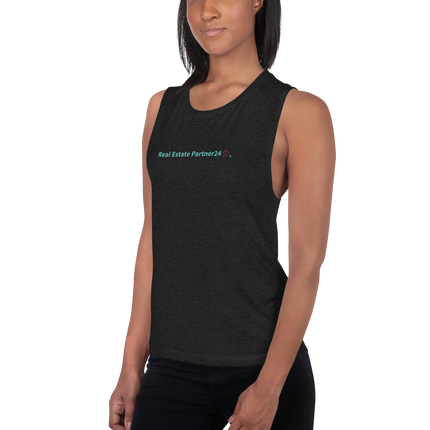 Ladies’ Muscle Tank with Real Estate Partner24 Logo