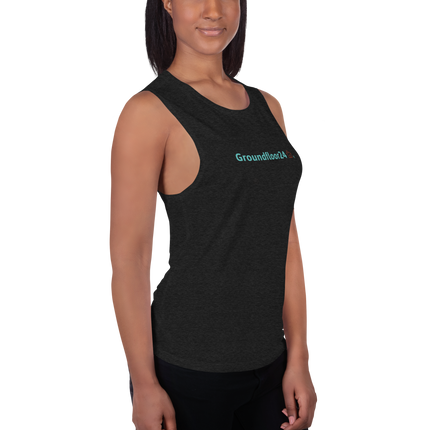 Ladies’ Muscle Tank with Groundfloor24 Logo