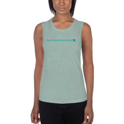 Ladies’ Muscle Tank with Real Estate Matching24 Logo