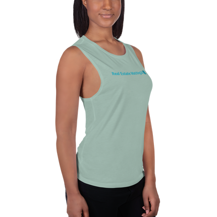 Ladies’ Muscle Tank with Real Estate Matching24 Logo