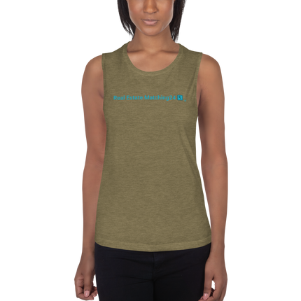Ladies’ Muscle Tank with Real Estate Matching24 Logo