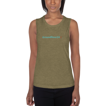 Ladies’ Muscle Tank with Groundfloor24 Logo