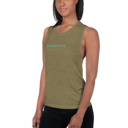 Ladies’ Muscle Tank with Real Estate Partner24 Logo