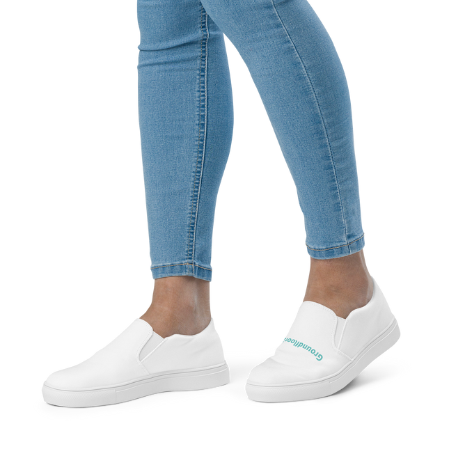 Women’s slip-on canvas shoes with Groundfloor24 Logo