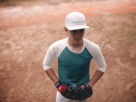 Albania Pastel baseball hat Real Estate Matching with 3 Logos.