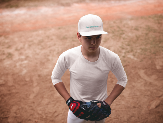 Albania Snapback Hat Groundfloor with 3 Logos.