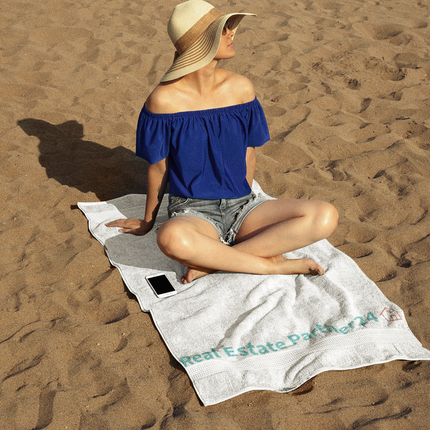 Turkish cotton towel with Real Estate Partner24 Logo