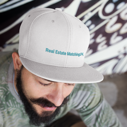 Albania Snapback Hat Real Estate Matching24 with 3 Logos.